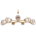 Smyth Chandelier - Antique Brass / Smoke Luster