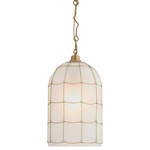 Jordan Pendant - Antique Brass / Frosted