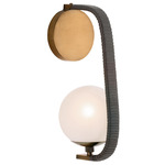 Kyrie Wall Sconce - Antique Brass / Opal