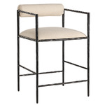 Barbana Counter Stool - Natural Iron / Oxford White