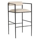 Barbana Bar Stool - Natural Iron / Oxford White