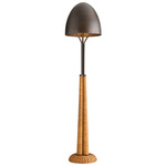 Italia Floor Lamp - Rattan / English Bronze