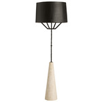 Juneau Floor Lamp - White / White