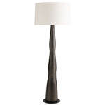 Kash Floor Lamp - Antiqued Aluminum / White