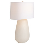 Deagan Table Lamp - Ivory Crackle / White Linen