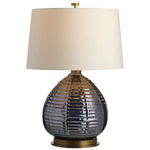 Juliette Table Lamp - Flint Luster / Off White