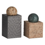 Greenville Sculptures Set of 2 - Graphite / Ash