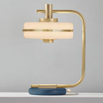 Masina Table Lamp - Brushed Brass / Textured Blue