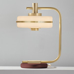 Masina Table Lamp - Brushed Brass / Oxblood