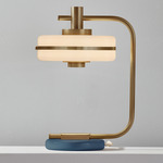 Masina Table Lamp - Antique Brass / Textured Blue
