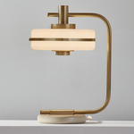 Masina Table Lamp - Antique Brass / Satin Dove