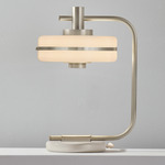 Masina Table Lamp - Satin Nickel / Textured Cream