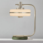 Masina Table Lamp - Satin Nickel / Satin Olive