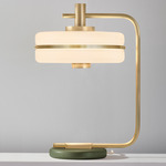 Masina Table Lamp - Brushed Brass / Oxblood