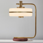 Masina Table Lamp - Antique Brass / Oxblood