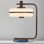 Masina Table Lamp - Dark Bronze / Textured Blue