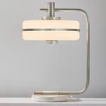 Masina Table Lamp - Satin Nickel / Textured Cream