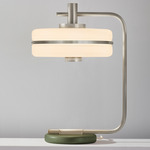 Masina Table Lamp - Satin Nickel / Satin Olive