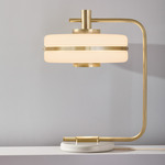 Masina Table Lamp - Brushed Brass / Textured Cream