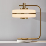 Masina Table Lamp - Antique Brass / Textured Cream