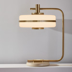 Masina Table Lamp - Antique Brass / Satin Dove