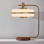 Masina Table Lamp - Antique Brass / Oxblood