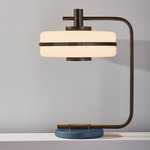 Masina Table Lamp - Dark Bronze / Textured Blue