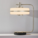 Masina Table Lamp - Satin Nickel / Black
