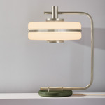 Masina Table Lamp - Satin Nickel / Satin Olive