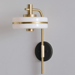 Masina Wall Light - Brushed Brass / Black
