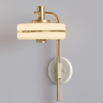 Masina Wall Light - Brushed Brass / Textured Cream