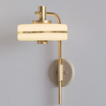 Masina Wall Light - Brushed Brass / Satin Dove