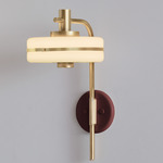 Masina Wall Light - Brushed Brass / Oxblood