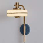 Masina Wall Light - Antique Brass / Textured Blue