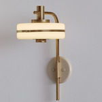 Masina Wall Light - Antique Brass / Satin Dove