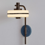 Masina Wall Light - Dark Bronze / Textured Blue