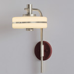 Masina Wall Light - Satin Nickel / Oxblood