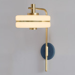 Masina Wall Light - Brushed Brass / Textured Blue