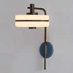 Masina Wall Light - Dark Bronze / Textured Blue