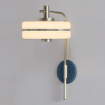 Masina Wall Light - Satin Nickel / Textured Blue