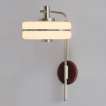 Masina Wall Light - Satin Nickel / Oxblood