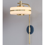 Masina Wall Light - Brushed Brass / Textured Blue