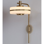 Masina Wall Light - Antique Brass / Satin Dove