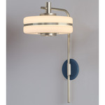 Masina Wall Light - Satin Nickel / Textured Blue