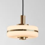 Masina Small Pendant - Antique Brass / Opal