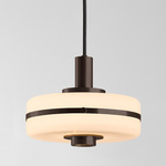 Masina Small Pendant - Dark Bronze / Opal