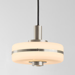 Masina Small Pendant - Satin Nickel / Opal