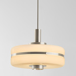 Masina Pendant - Satin Nickel / Opal
