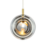 Lens Pendant - Brushed Gold / Silver