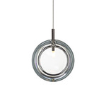 Lens Pendant - Anthracite / Clear